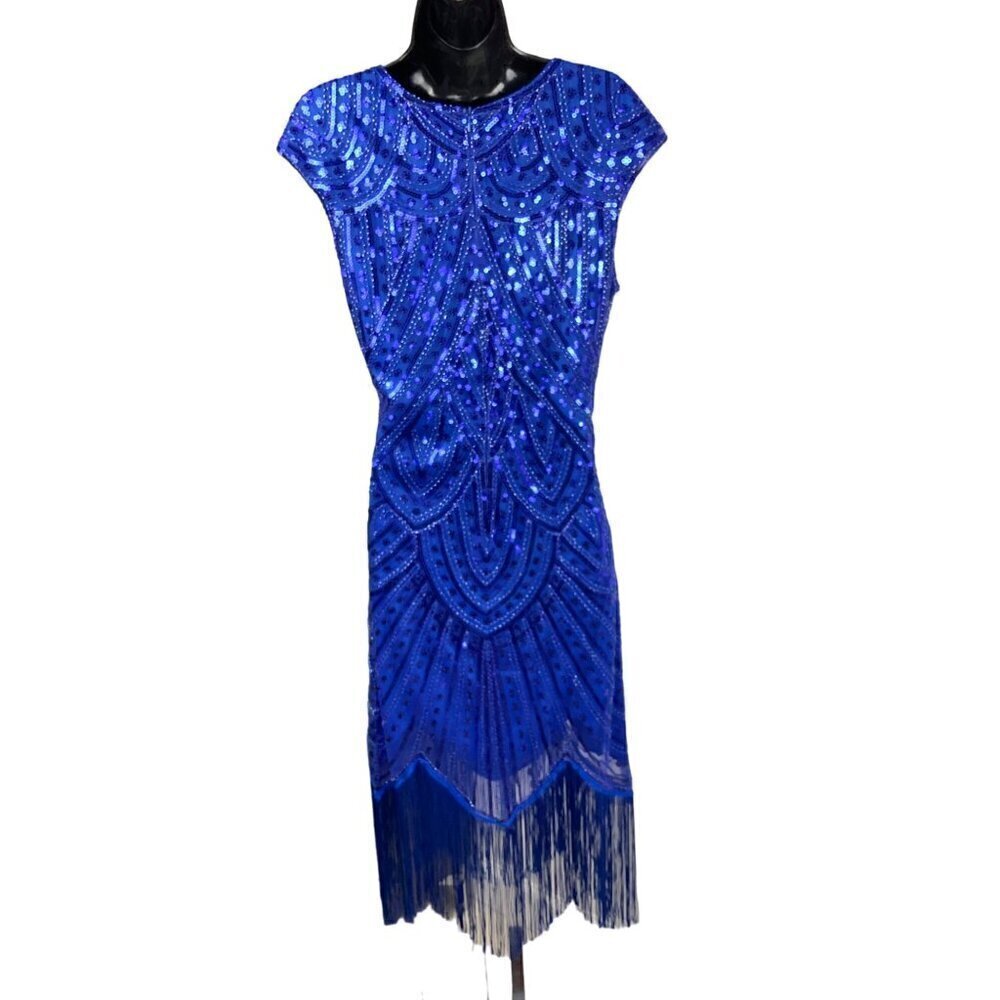 Fundaisy sequined long cocktail dress large
